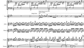 First page of the score of Up (Sextet No. 2)
